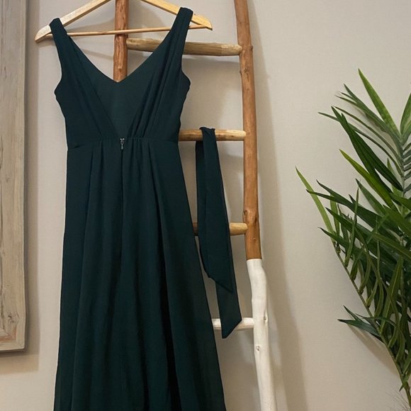 Show Me Your Mumu Emerald Green Chiffon Dress - Picture 4 of 10